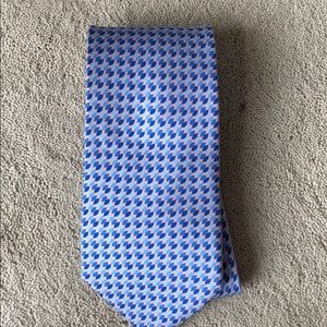 Tino Cosma blue and peach/pink tie.